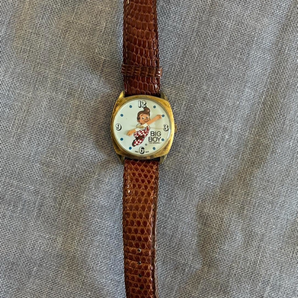 Big Boy Brown Leather Strap Watch